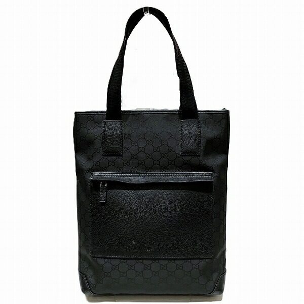 Gucci GG Nylon Leather Tote Bag