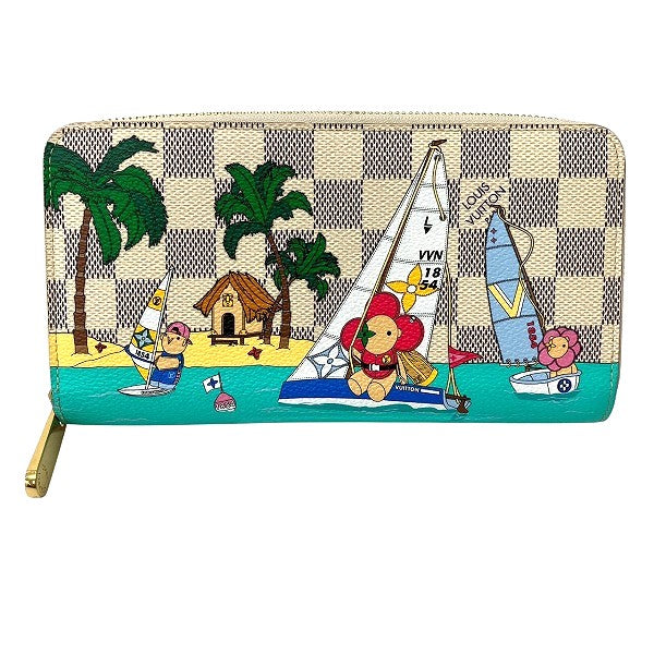 Louis Vuitton Zippy Wallet Damier Azur Long Wallet
