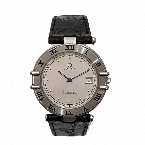 Omega Constellation Stainless Steel Leather Watch