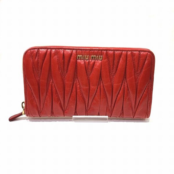 Miu Miu Matelasse Leather Long Wallet