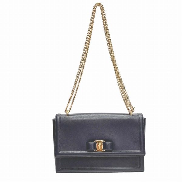 Salvatore Ferragamo Vara Ribbon Leather Shoulder Bag