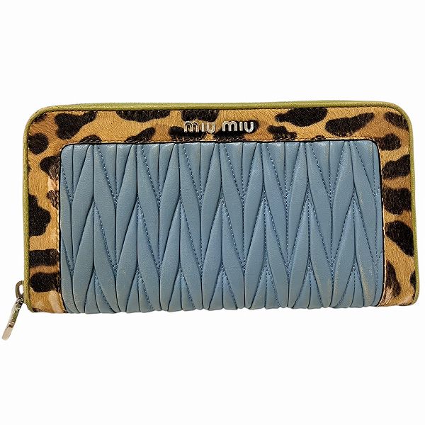 Miu Miu Matelasse Leather Long Wallet