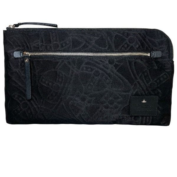 Vivienne Westwood Nylon Leather Clutch Bag