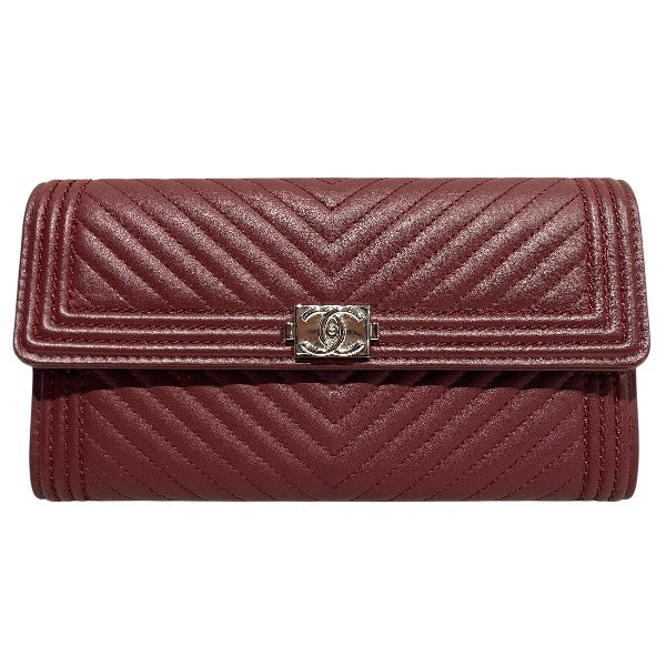 Chanel Boychanel Lambskin Long Wallet