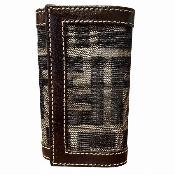 Fendi Zucca Canvas Leather Key Case