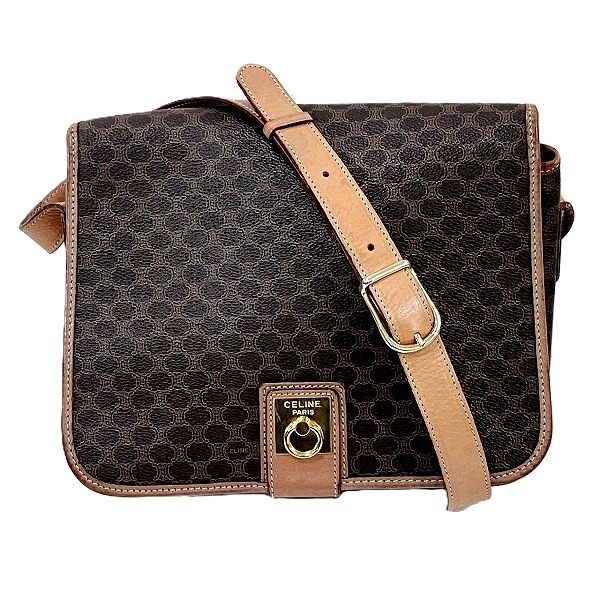 Celine Macadam Coated Canvas Shoulder Bag
