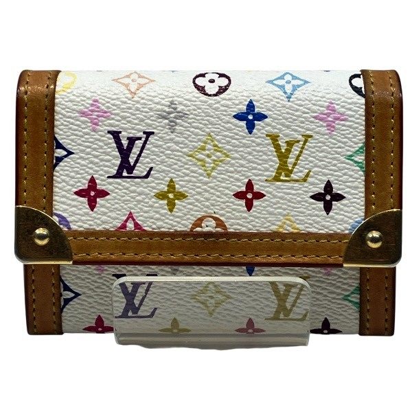 Louis Vuitton Porte Monnaie Plat Monogram Multicolore Coin Case