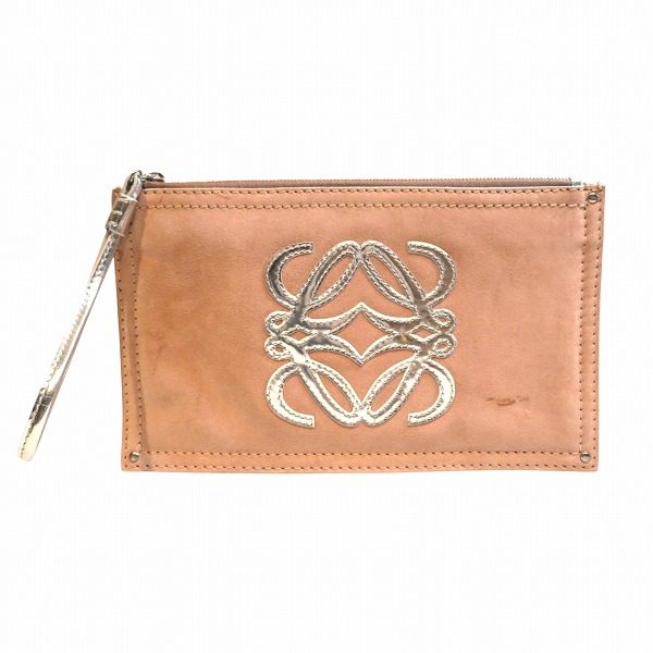 Loewe Anagram Suede Pouch