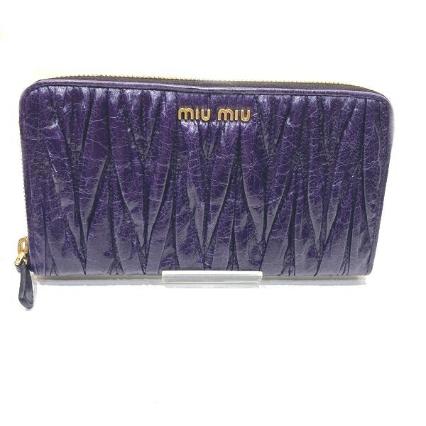 Miu Miu Matelasse Leather Long Wallet