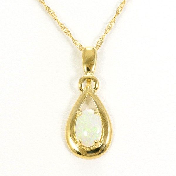 Au750 Yellow Gold Opal Necklace