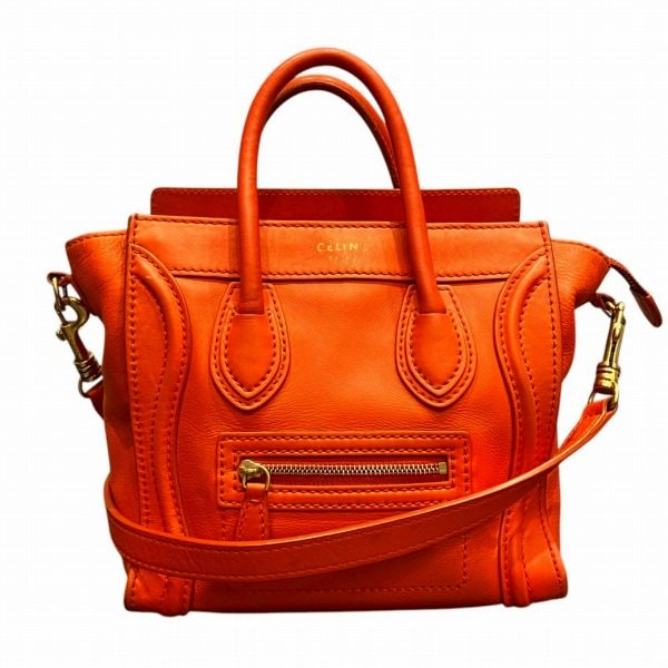 Celine Luggage Nano Leather Shoulder Bag