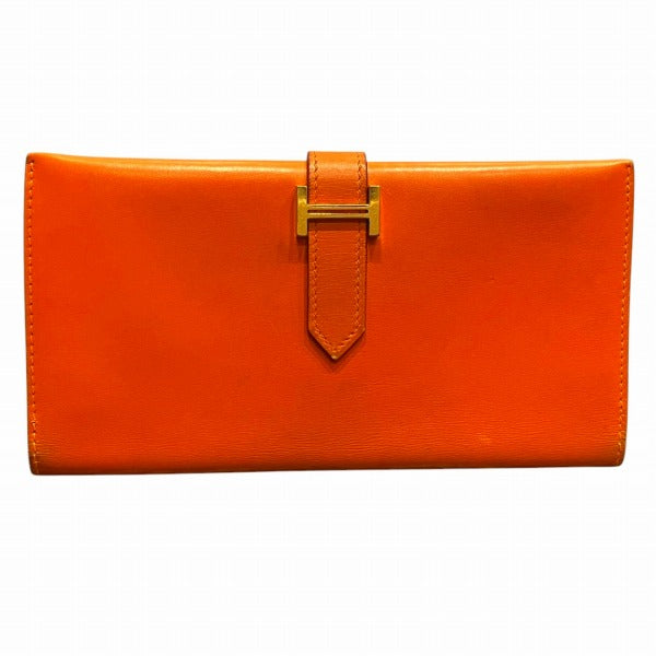 Hermès Béarn Soufflet Box Calf Long Wallet