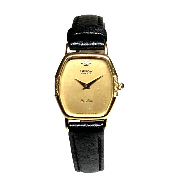 Seiko Exceline Stainless Steel 10K Yellow Gold Quartz