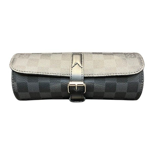 Louis Vuitton Etui 3 Montres Damier Graphite watch case