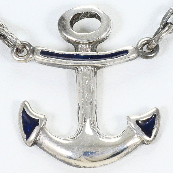 Silver Enamel Necklace