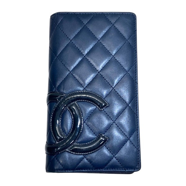 Chanel Cambon Line Leather Long Wallet