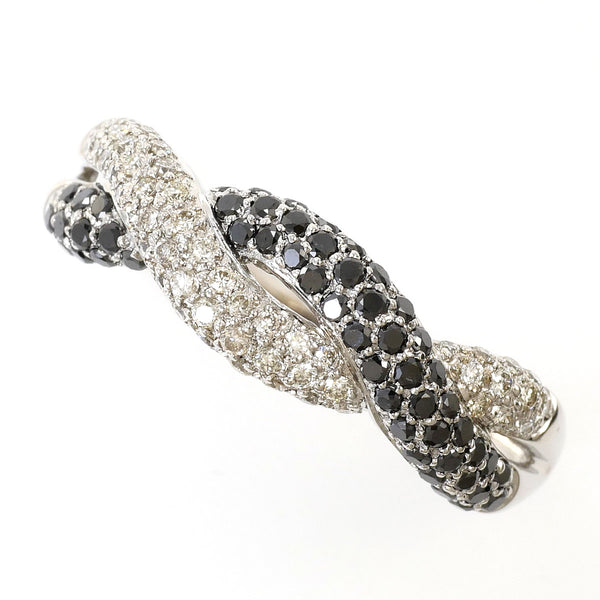 Au750 White Gold Black Diamond Diamond Ring