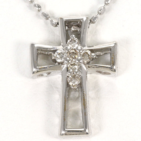 Au750 Diamond Cross Necklace