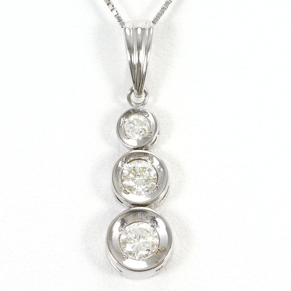 K14 White Gold Diamond Necklace