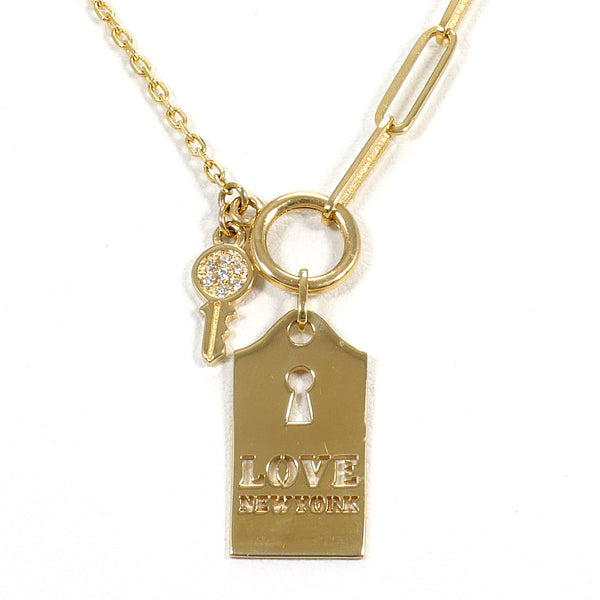 14K Yellow Gold Zirconia Necklace