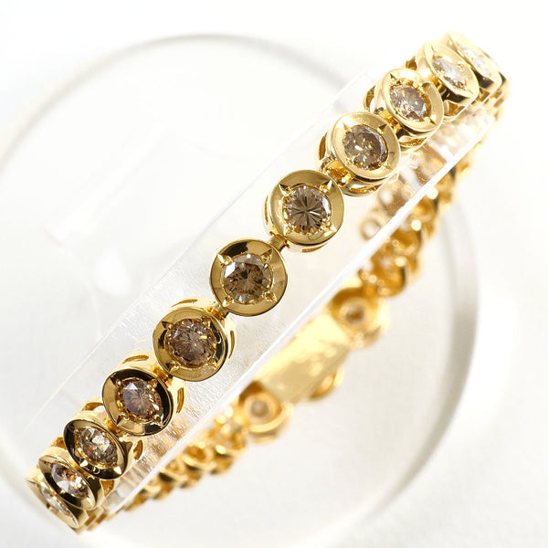 Au750 Yellow Gold Brown Diamond Bracelet