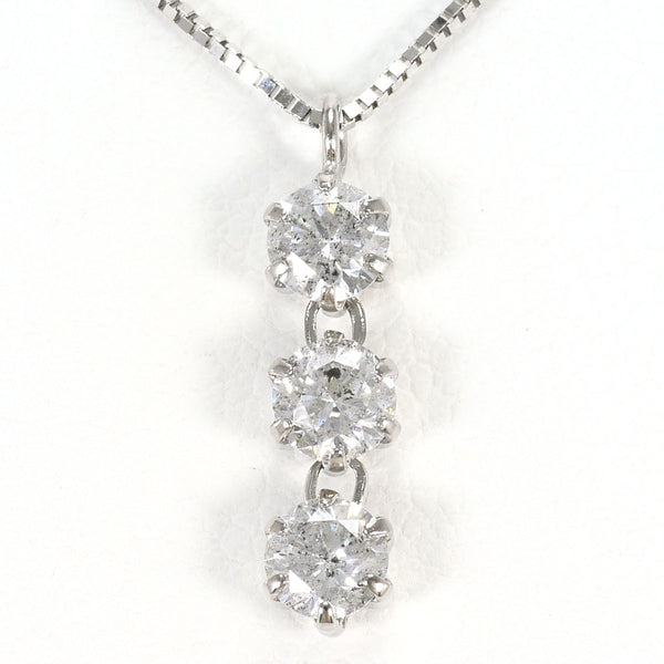 Au750 White Gold Diamond Necklace