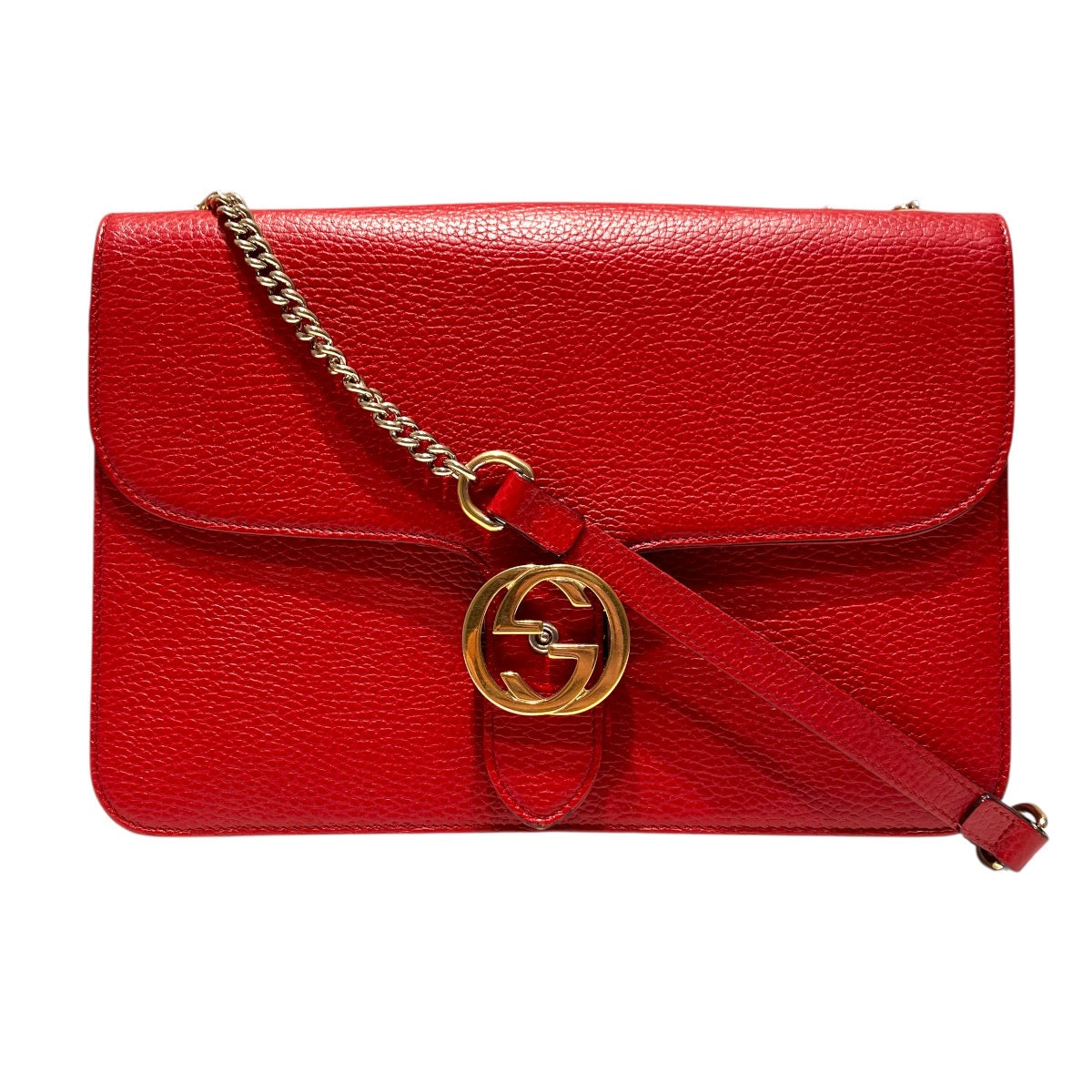 Gucci Interlocking G Leather Shoulder Bag