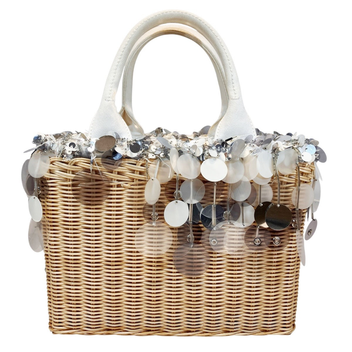 Prada Wicker Leather Handbag