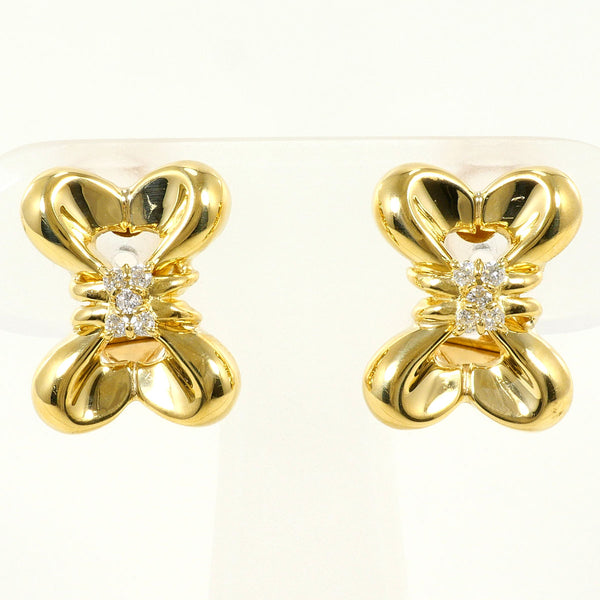 Au750 Diamond Clip Earrings