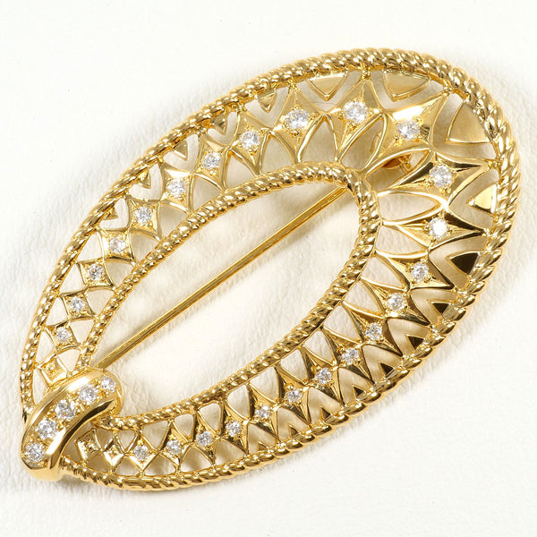 Au750 Diamond Brooch
