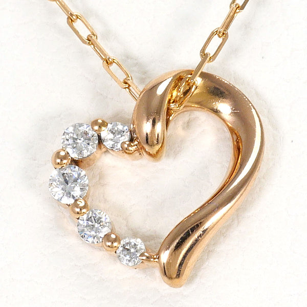 4℃ K10 Pink Gold Zirconia Necklace