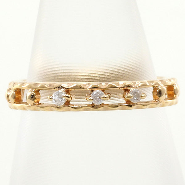 NOJESS K10 Pink Gold Diamond Ring