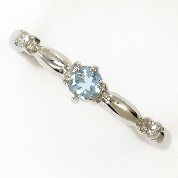 Vis A Vis PT900 Platinum Aquamarine Diamond Ring