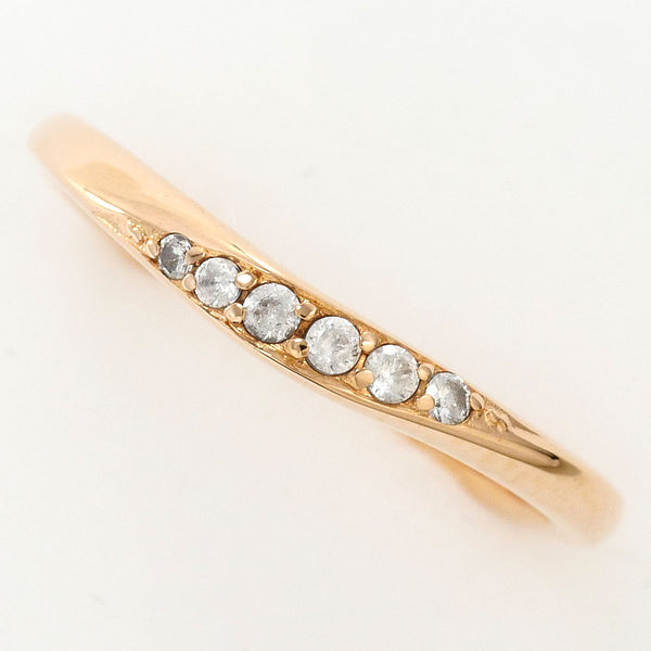 4℃ K10 Pink Gold Zirconia Ring