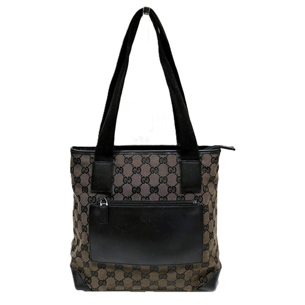 Gucci Canvas Leather Tote Bag