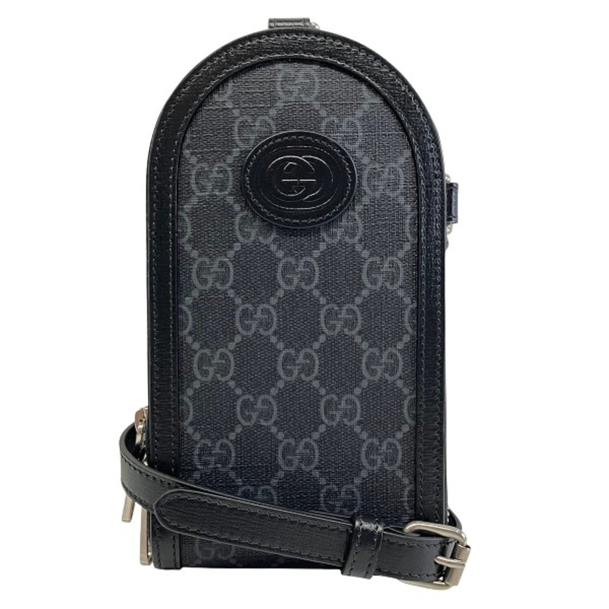 Gucci GG Supreme Canvas Leather Shoulder Bag