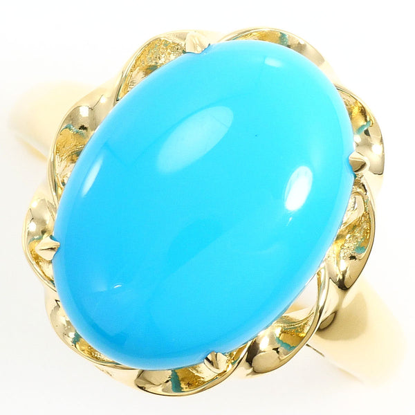 Au750 Yellow Gold Turquoise Ring