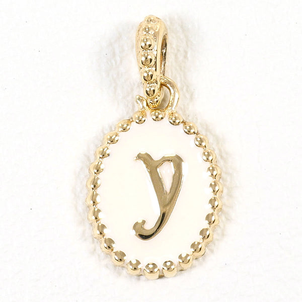 ete K10 Yellow Gold Enamel Pendant