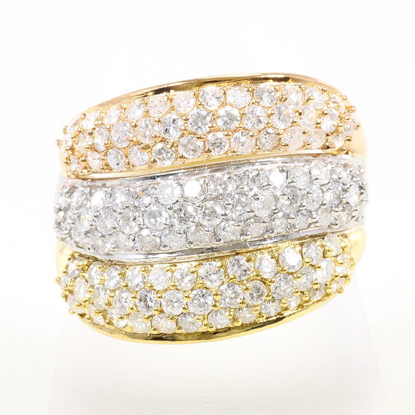 Au750 Platinum Au750 Yellow Gold Diamond Ring