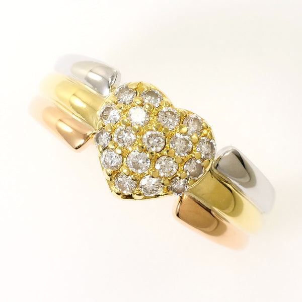 Au750 PT900 Diamond Ring