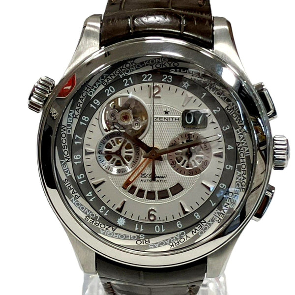 ZENITH Grand Class Open Traveller Multi City Stainless Steel Watch