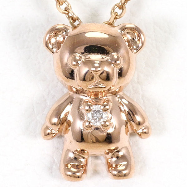 K10 Pink Gold Diamond Necklace
