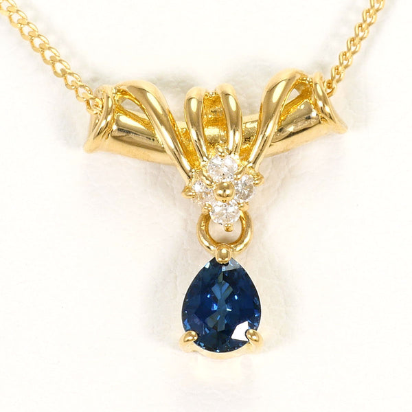 Au750 Sapphire Diamond Necklace