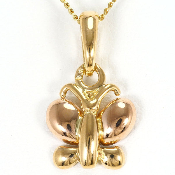 Au750 Yellow Gold Butterfly Necklace