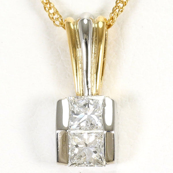 PT900 Platinum Au750 Yellow Gold Diamond Necklace