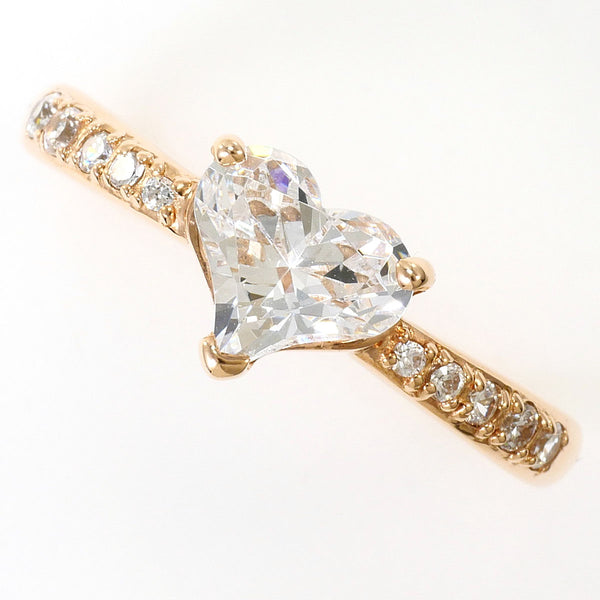 Vandome K10 Pink Gold Zirconia Ring