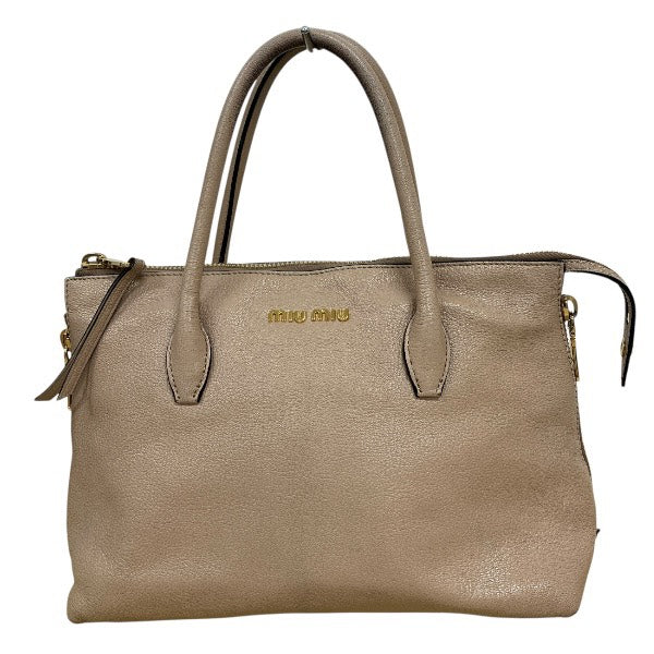 Miu Miu Madras Leather Handbag