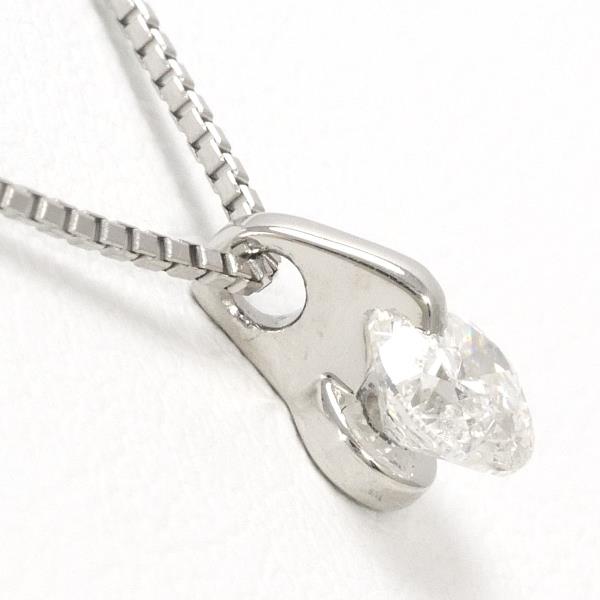 Ladies' PT900/PT850 Platinum Diamond Necklace, with 0.30ct Diamond, Approximately 40cm, Weighs Approximately 2.3g