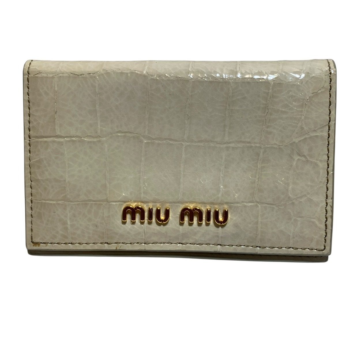 MIU MIU Patent Embossed Card Case