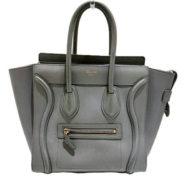 CELINE Luggage Micro Shopper Leather Handbag